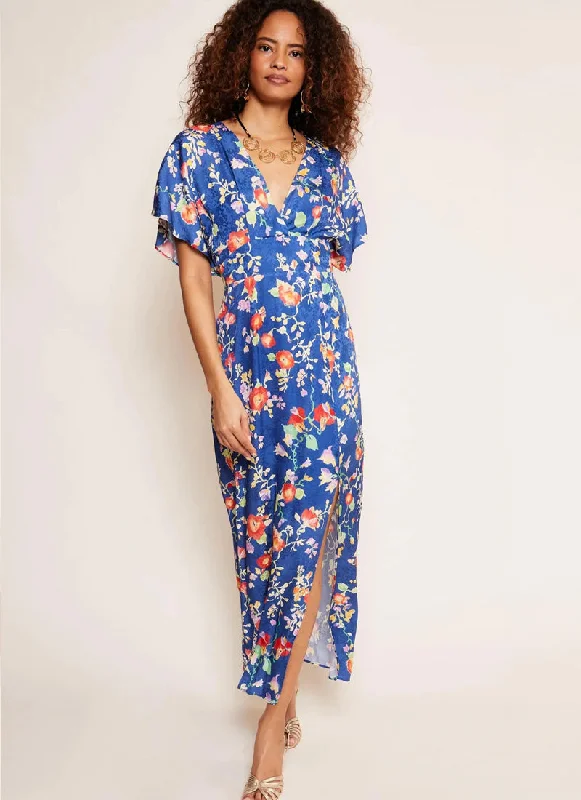 Sadie Short-Sleeve Printed Midi Dress Printed Midi Skirt