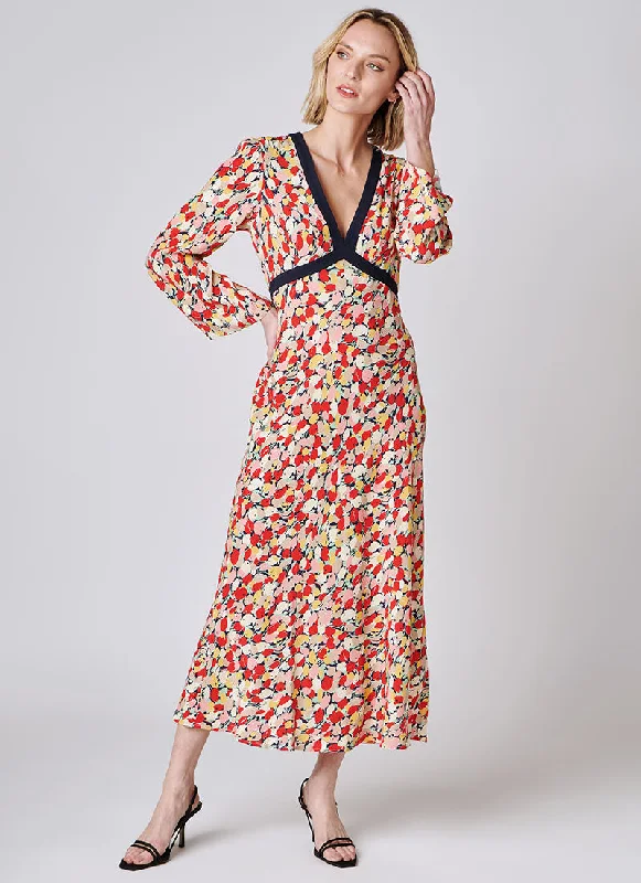 Tania Floral Print Midi Dress Midi Skirt Blouse
