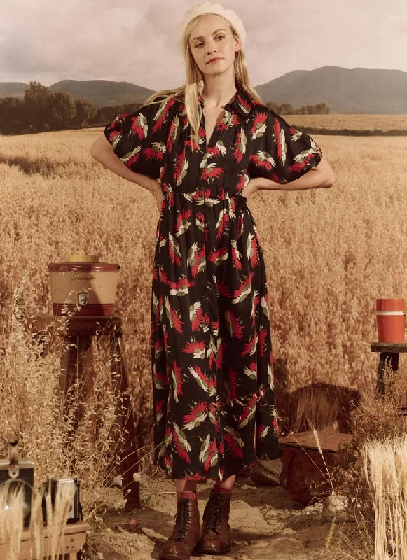 The Raven Midi Dress Vintage Printed Skirt