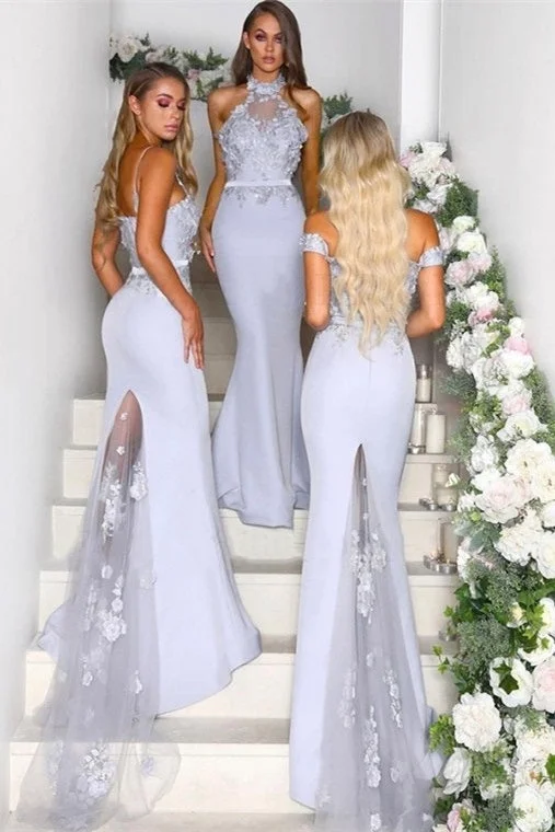 Mermaid Sequins Lilac Long Bridesmaid Dress Formal Sequin Dress