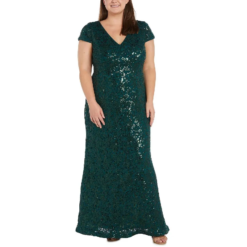 Plus Womens Sequined Long Evening Dress Modern Sequin Dress